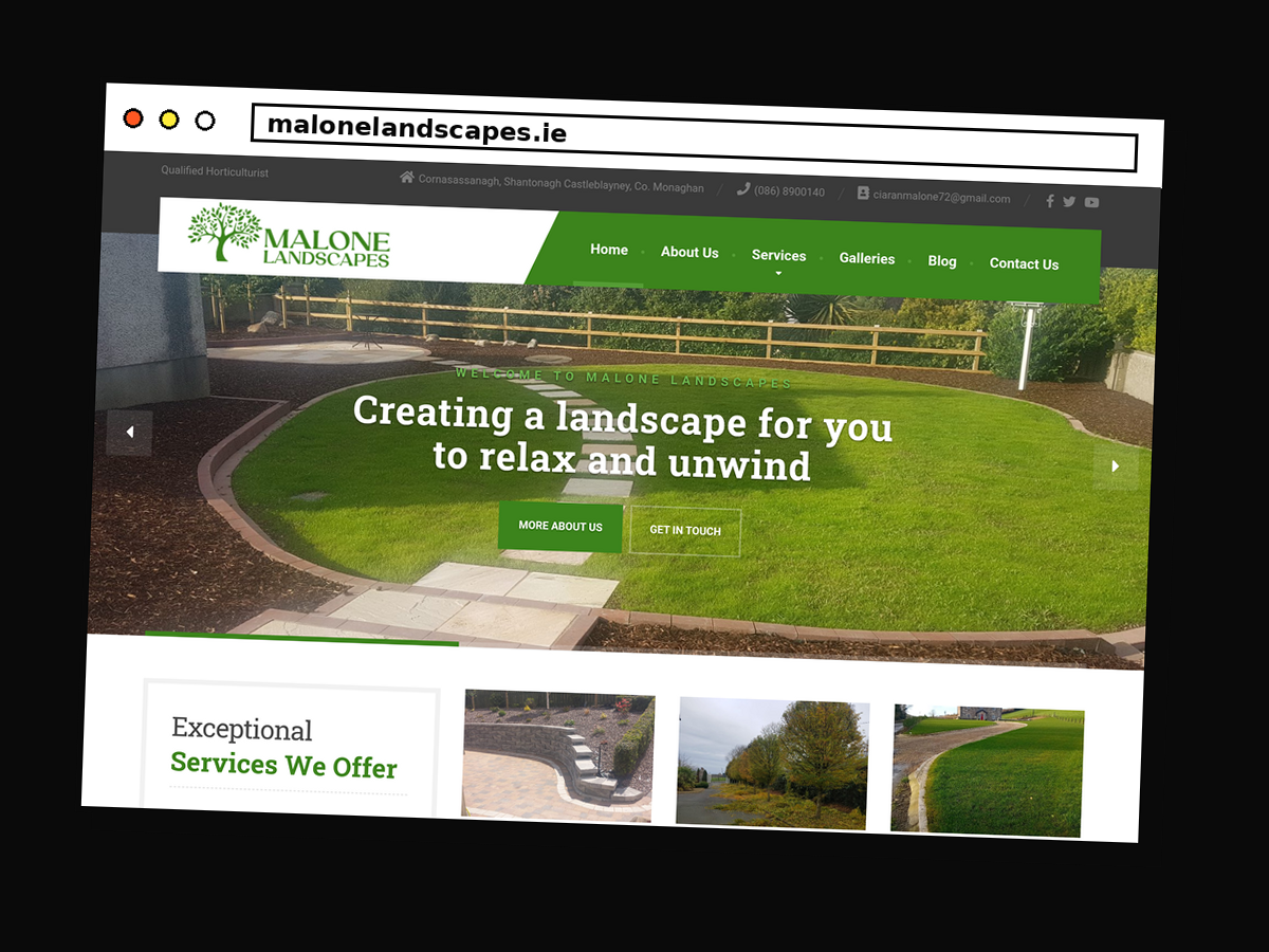 Malonelandscapes.ie — website preview